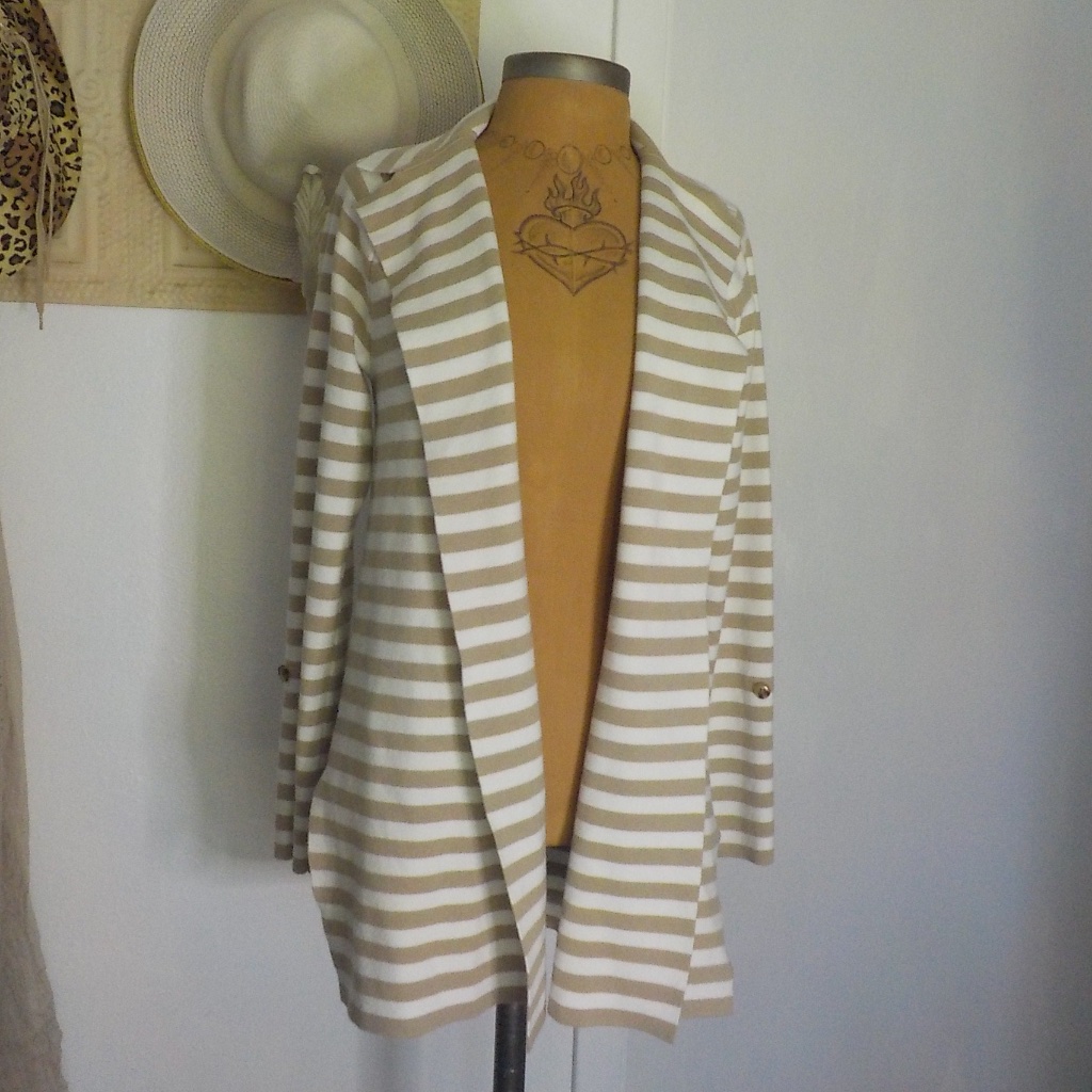 Ann Taylor Long Jersey-Like Blazer